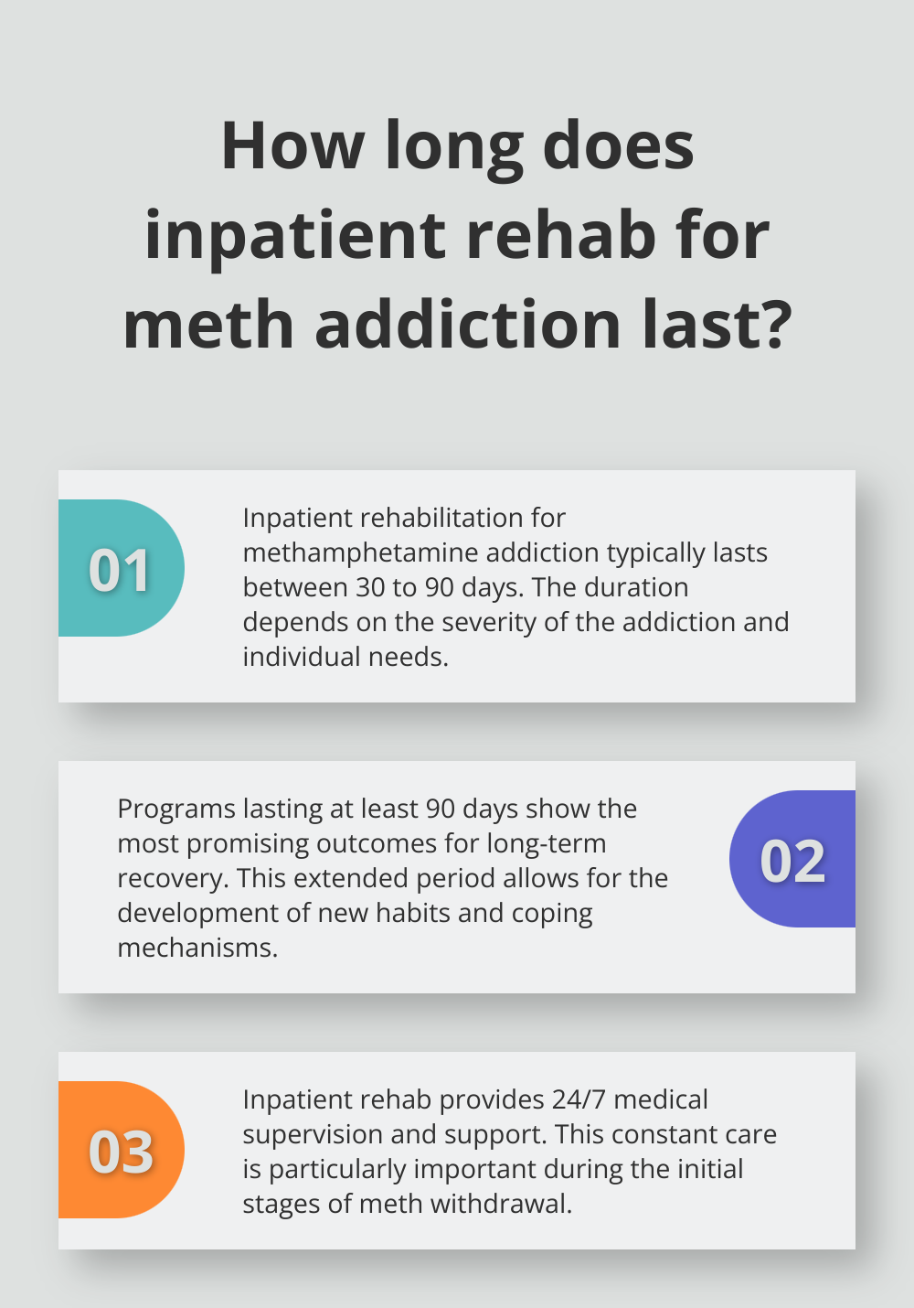 Infographic: How long does inpatient rehab for meth addiction last?